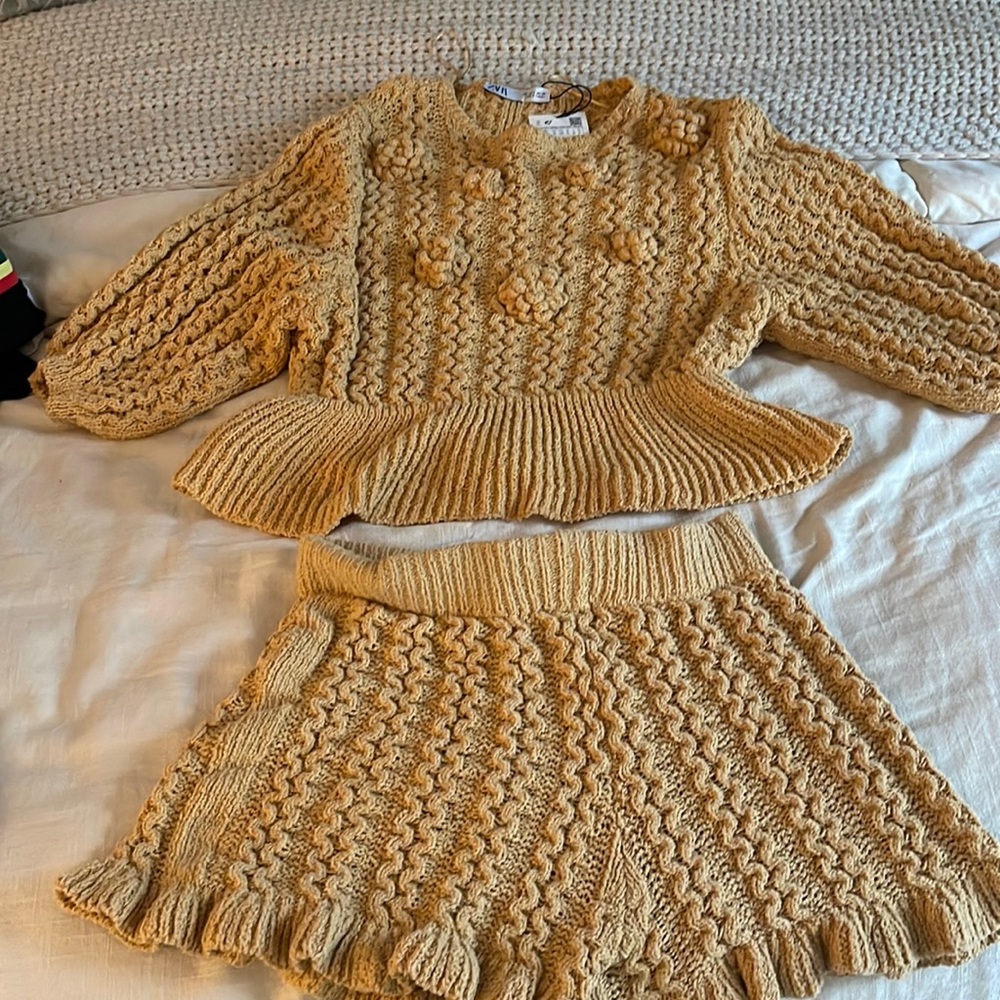 Two piece sweater set Zara size small never been worn